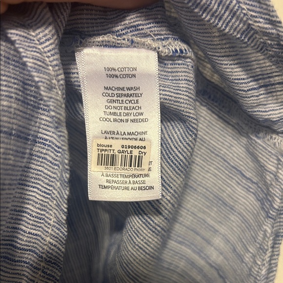 beachlunchlounge Light Blue Women's Blouse - Picture 3 of 5